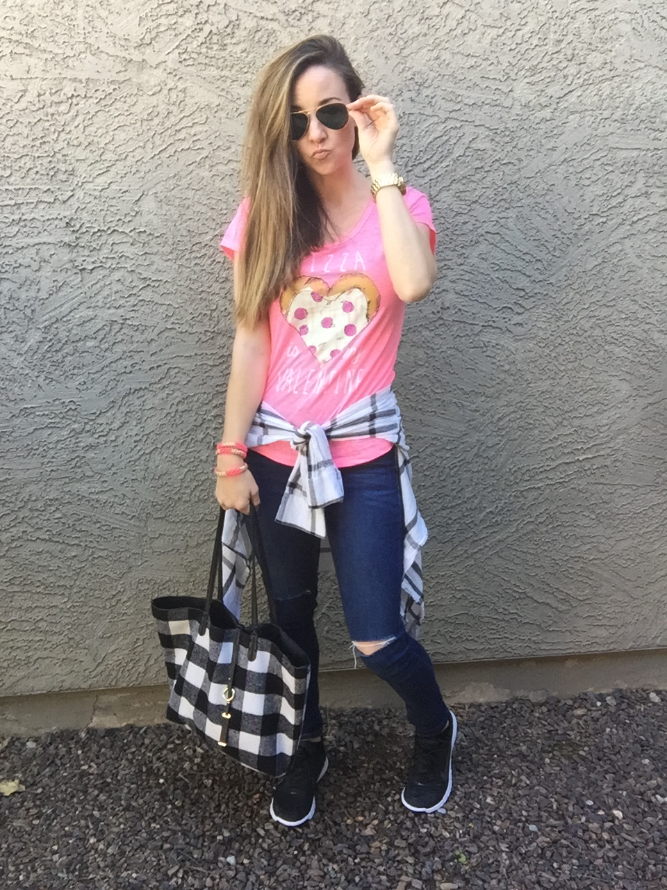 wearin' these babies out, ripped jeans